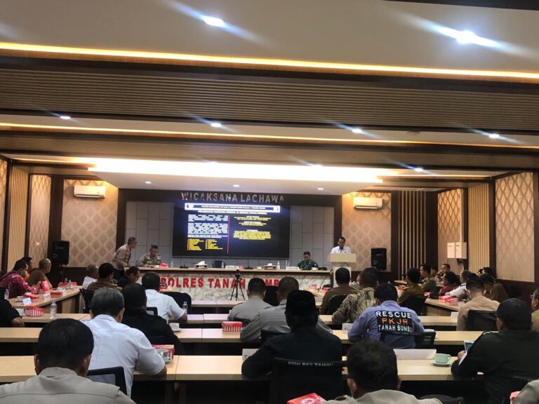 Kolaborasi Sinergisitas Pemkab Tanbu Bersama Lintas Sektor Dalam Rakor Pam Nataru