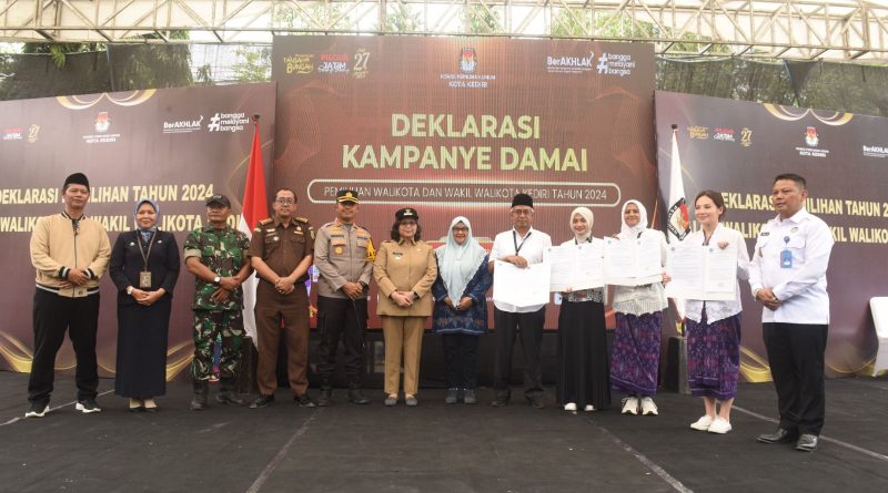 Jelang Pilkada, KPU Kota Kediri Gelar Deklarasi Kampanye Damai