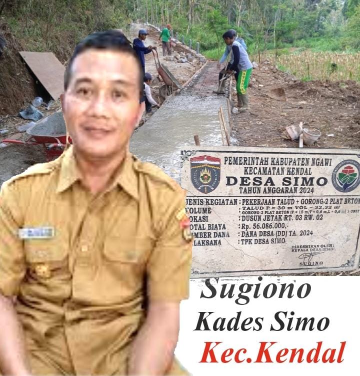 Pemdes Simo Bangun infrastruktur Talud dari Anggaran DD – 2024