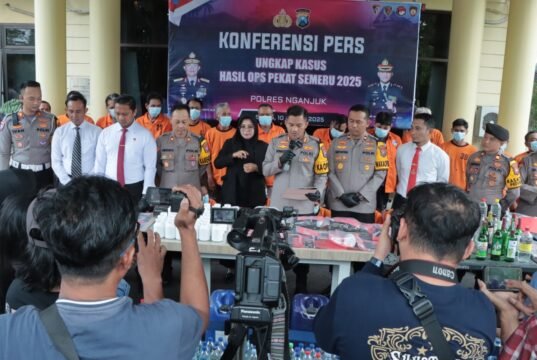 Ops Pekat, Polres Nganjuk Sita 19,5 Kg Serbuk Handak