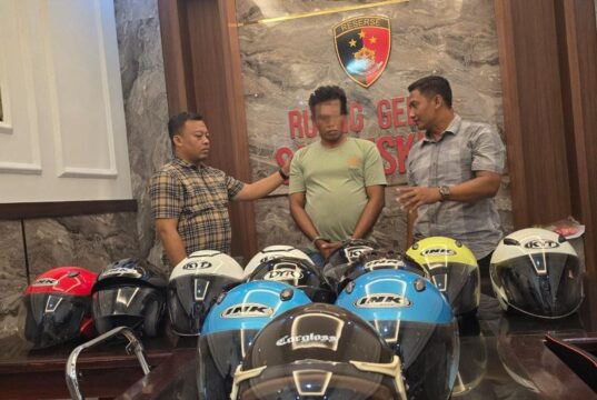 Polres Situbondo Bekuk Spesialis Pencurian Helm
