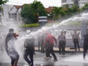 Polrestabes Surabaya Gelar Simulasi Pengamanan Hari Buruh Nasional