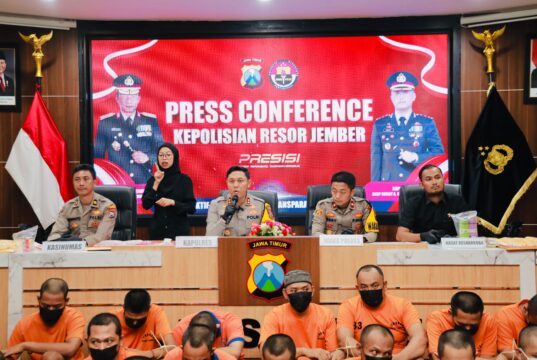 Polres Jember Bongkar 20 Kasus Narkoba, 27 Orang Tersangka ditangkap