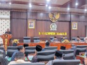 DPRD Trenggalek Gelar Rapat Paripurna Jawaban Bupati atas Raperda RPJMD dan Pertanggungjawaban APBD 2024 Suasana Rapat Paripurna di Graha Paripurna Gedung DPRD Trenggalek