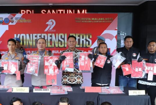 Polresta Malang Kota Tangkap 137 Pelaku Narkotika, Periode Januari – Juni – 2025