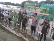 Kodam VI/Mulawarman, Tanam Mangrove di Kawasan Pesisir Tanbu, Peringati HUT ke- 67
