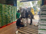 Polsek Satui Kawal Pendistribusian Jagung PT SBT Menuju Gudang Bulog
