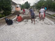 Antisipasi Bencana Banjir , DPUPR Kabupaten Magetan Lakukan Peningkatkan Jalanan Dengan Pavingisasi