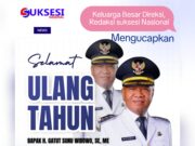 SEGENAP KELUARGA BESAR, DIREKSI, REDAKSI TABLOID SUKSESI NASIONAL MENGUCAPKAN SELAMAT ULTAH KE – 58 H. GATUT SUNU WIBOWO, DOA DAN HARAPAN UNTUK KABUPATEN TULUNGAGUNG