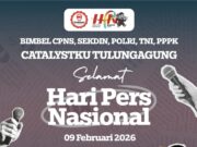 Bimbel CPNS, SEKDIN, POLRI, TNI, PPPK CATALYSTKU Mengucapkan selamat Memperingati Hari Pers Nasional