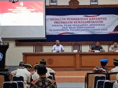 Bakesbangpol Tulungagung Gelar Peningkatan Kapasitas Organisasi Kemasyarakatan sebagai Pilar Penguatan Demokrasi dan Nilai Kebangsaan di Kabupaten Tulungagung Tahun 2026.