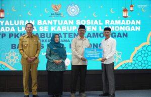 TP PKK Beserta Baznas Lamongan Salurkan Bansos Ramadan pada LKSA