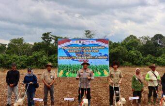 Kapolres Tanah Bumbu Ikuti Zoom Meeting Penanaman Jagung dan Penandatanganan MoU KUR Bersama Kapolri