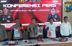 Polres Lamongan Gelar Konferensi Pers Ungkap Kasus Curanmor , 2 Residivis Berhasil Ditangkap