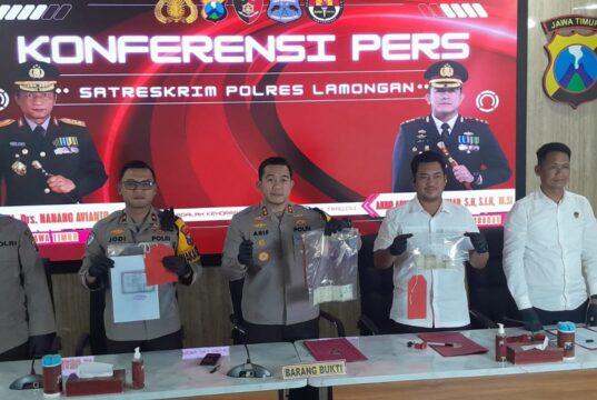 Polres Lamongan Gelar Konferensi Pers Ungkap Kasus Curanmor , 2 Residivis Berhasil Ditangkap