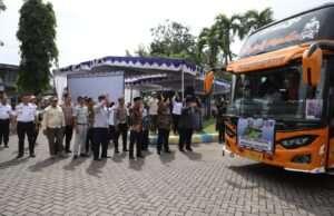 Peran Strategis Dishub Jombang, 6 Bus Angkutan Balik Gratis Antar Ratusan Pemudik ke Jakarta