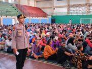 Polres Tulungagung Amankan Pembagian Zakat Mal Kacunk Motor di GOR Lembu Peteng