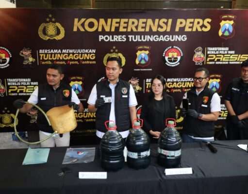 Satreskrim Polres Tulungagung Ungkap Kasus Penyalahgunaan Pengangkutan dan Niaga BBM Subsidi Jenis Pertalite