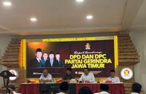 Plt. Ahmad Baharudin Hadiri Rakor Ketua DPC Gerindra Se-Jatim
