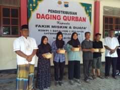 SAT BRIMOB KOMPI 1 BATLYON C PELOPOR POLDA JATIM LAKSANAKAN SHOLAT IDUL ADHA DAN QURBAN TIGA EKOR SAPI SERTA 19 EKOR KAMBING.1447 H-2026 M.