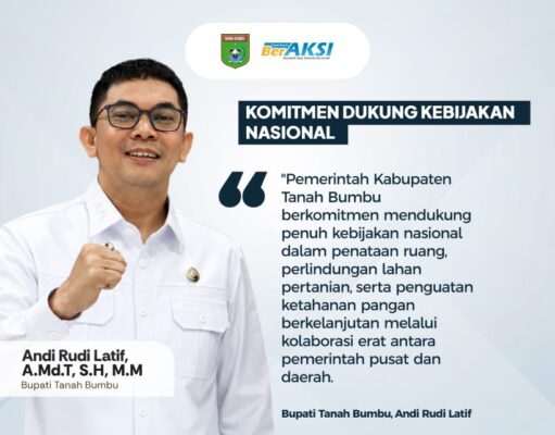 Bimtek KKPR dan Integrasi Data LBS, Bupati Andi Rudi Latif Perkuat Komitmen Ketahanan Pangan