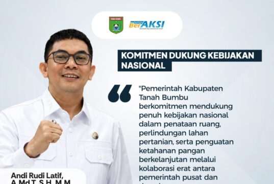 Bimtek KKPR dan Integrasi Data LBS, Bupati Andi Rudi Latif Perkuat Komitmen Ketahanan Pangan