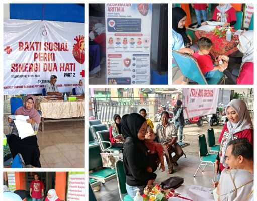 Sinergi Dua Hati, PERKI Cabang Malang dan Surabaya Gelar Bakti Sosial Cek Jantung di Puskesmas Bandung dan Kantor Kecamatan Bandung.