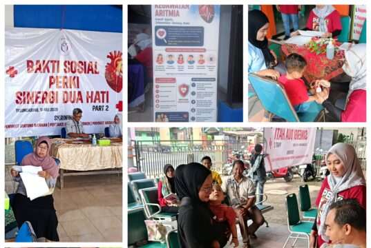 Sinergi Dua Hati, PERKI Cabang Malang dan Surabaya Gelar Bakti Sosial Cek Jantung di Puskesmas Bandung dan Kantor Kecamatan Bandung.