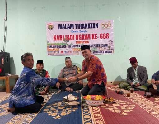 Pemdes Widodaren Gelar Doa Bersama Di Malam Tirakatan HUT Kabupaten Ngawi