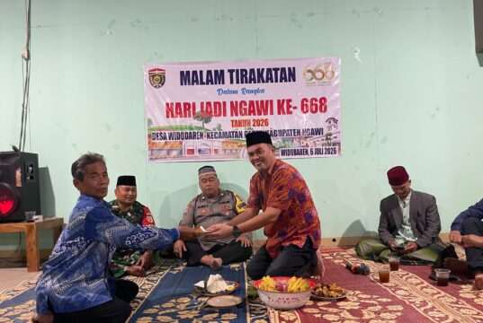Pemdes Widodaren Gelar Doa Bersama Di Malam Tirakatan HUT Kabupaten Ngawi