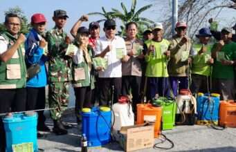 Sinergi TNI, Polri dan Pemkab Lamongan, Lakukan Gerakan Masif Kendalikan Hama Wereng Batang Coklat