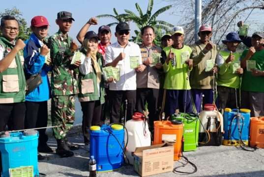 Sinergi TNI, Polri dan Pemkab Lamongan, Lakukan Gerakan Masif Kendalikan Hama Wereng Batang Coklat