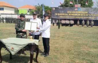 TMMD ke-129 di Desa Tlemang, Fokus TNI Selaras Dengan Program Prioritas Pemkab Lamongan