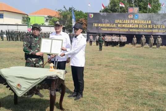 TMMD ke-129 di Desa Tlemang, Fokus TNI Selaras Dengan Program Prioritas Pemkab Lamongan