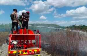 BPBD Tanah Bumbu Berjibaku Tangani Tiga Titik Kebakaran Lahan di Dua Kecamatan Sepanjang Hari Ini