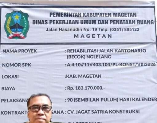 Antipasi Jalan Saat Banjir. Dpupr kab. Magetan Kerjakan Rehabilitasi Peninggian Jalan Becok – Ngelang Kartoharjo