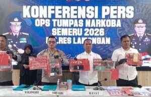 Polres Lamongan Amankan 15 Tersangka Dari 11 Kasus Narkoba