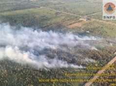 BPBD Tanah Bumbu Kerahkan Helikopter Water Bombing Tangani Karhutla