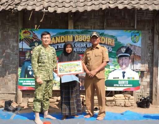 Tangis Haru Ibu Rohmiati, Dandim Kediri Wujudkan Rumah Layak huni di Hari Ulang Tahun Ke 81 TNI