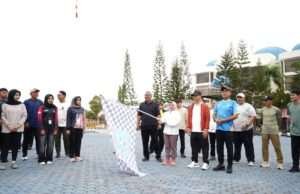 Aksi Jalan Sehat ASN Tanah Bumbu Diwarnai Pesan Waspada Karhutla
