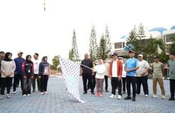 Aksi Jalan Sehat ASN Tanah Bumbu Diwarnai Pesan Waspada Karhutla