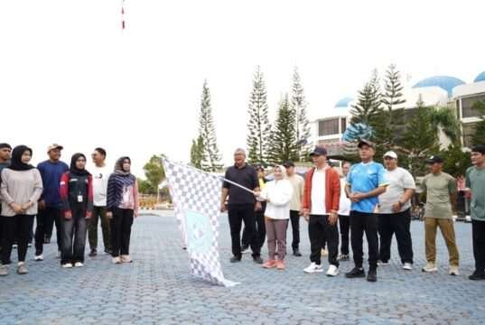 Aksi Jalan Sehat ASN Tanah Bumbu Diwarnai Pesan Waspada Karhutla