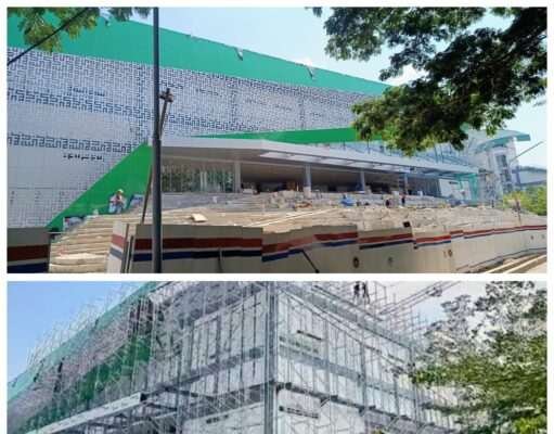 Dikebut PT Mega Bintang Abadi pembangunan Gedung Auditorium Uin Satu Tulungagung capai 85 persen