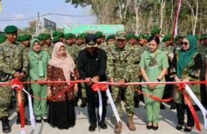 Jalan Rabat Beton Karya Bhakti TNI Desa Manding Diresmikan Plt Bupati Tulungagung