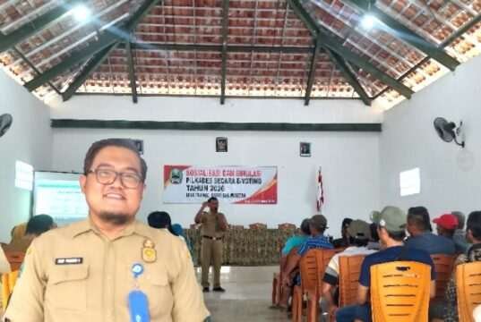 Kecamatan Karas Sosialisasikan Pilkades Secara E-Voting