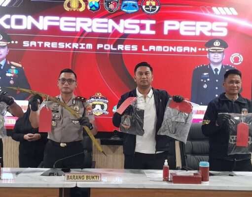 Polres Lamongan, Amankan Lima Tersangka Bentrokan Dua Perguruan Silat