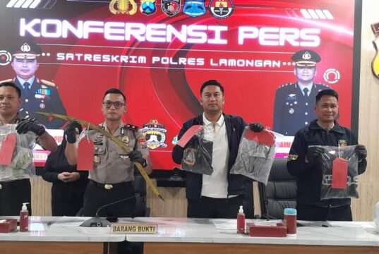 Polres Lamongan, Amankan Lima Tersangka Bentrokan Dua Perguruan Silat