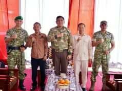 Plt Bupati Tulungagung Sambut Menhan RI, Tinjau Pembangunan Yonif TP 886/PJ Jayati