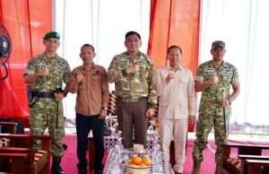 Plt Bupati Tulungagung Sambut Menhan RI, Tinjau Pembangunan Yonif TP 886/PJ Jayati